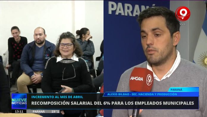 El secretario de Hacienda y Producción de Paraná, Alexis Bilbao, dio detalles sobre la recomposición salarial a empleados municipales.