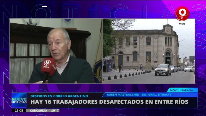 16 trabajadores fueron despedidos en el Correo Argentino en Entre Ríos.
