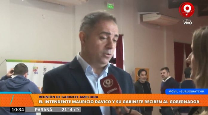 El intendente de Gualeguaychú, Marcelo Davico, se manifestó acerca de la reunión de gabinete ampliado que se realiza en la ciudad. Los puntos a tratar.