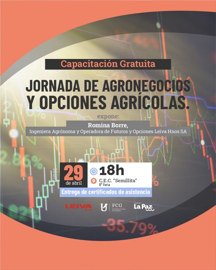 Este lunes 29 de abril se realizará una jornada sobre agronegocios en La Paz.